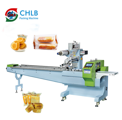 Food Bread Croissants Alfajores Baguette Full Flow Packing Machine Servo Motor