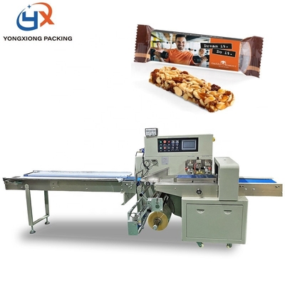 Yongxiong 2022 Automatic Food Chewy Oat Nut Granola Bars Wrapping Machines Candy Caramel Peanut Bar Packing Machine